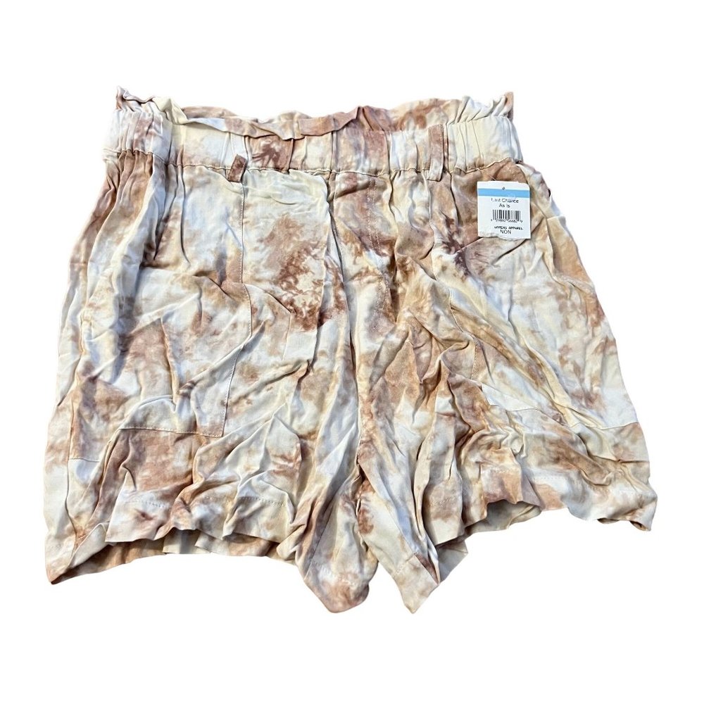 Sanctuary High Tide White Pink Tie Dye Paperbag Shorts Women's Size X-Small XS